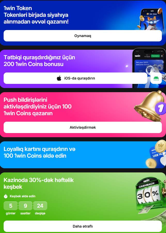 Loyallıq proqramı vasitəsilə əldə edilə bilən bonuslar