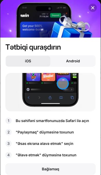 iOS-da tətbiqin quraşdırılması üzrə rəsmi təlimat